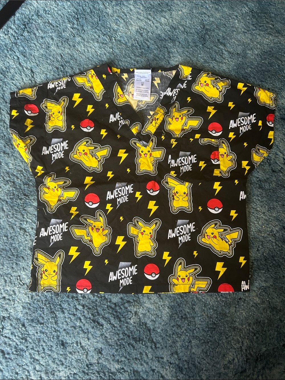 Pokemon Pikachu Short Sleeve Tee - Black & Yellow
